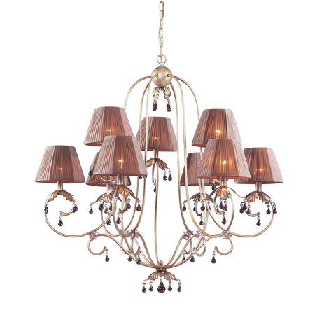 ELK SHOWROOM Olivissa Collection 9Light Chandelier in a Bronzed Silver Finish 2706/6+3